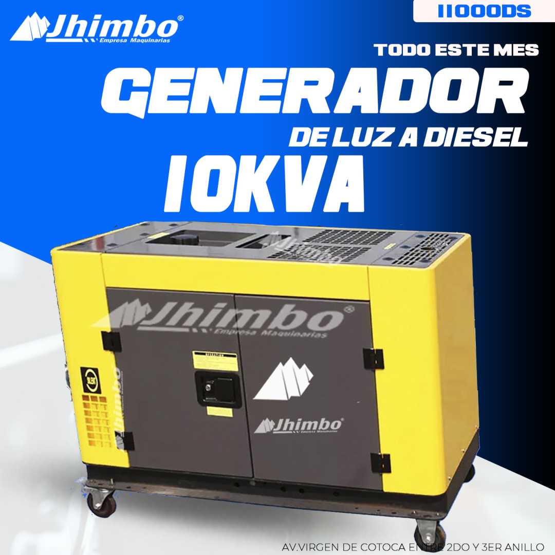 Generador a diésel 10kva Bolivia - Jhimbo Importadora