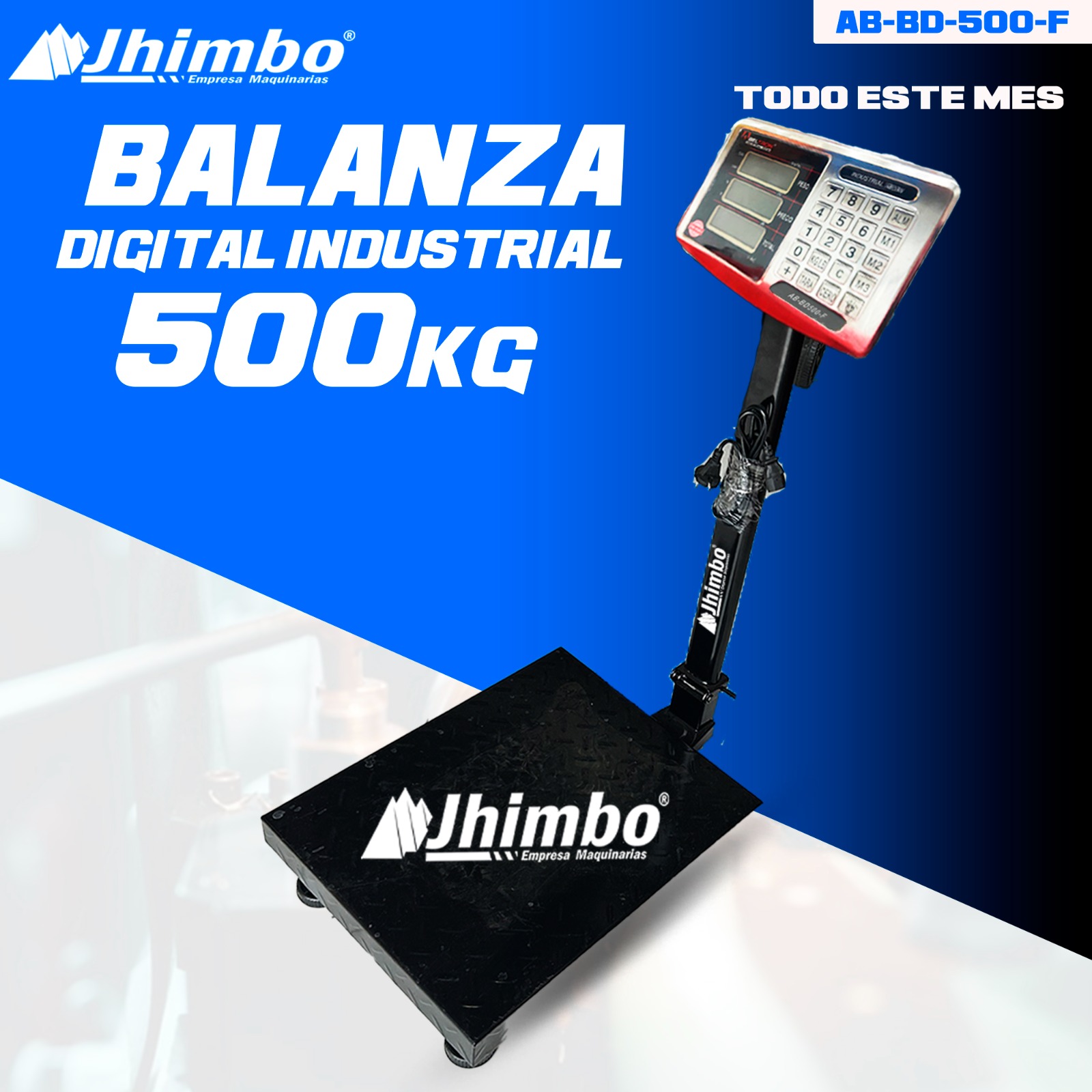 Balanza digital de 500kg Santa Cruz - Jhimbo Importadora