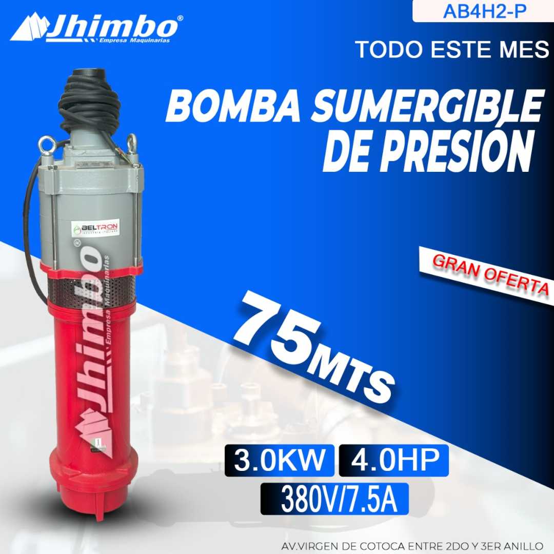 Bomba sumergible de presión 4.0HP Bolivia