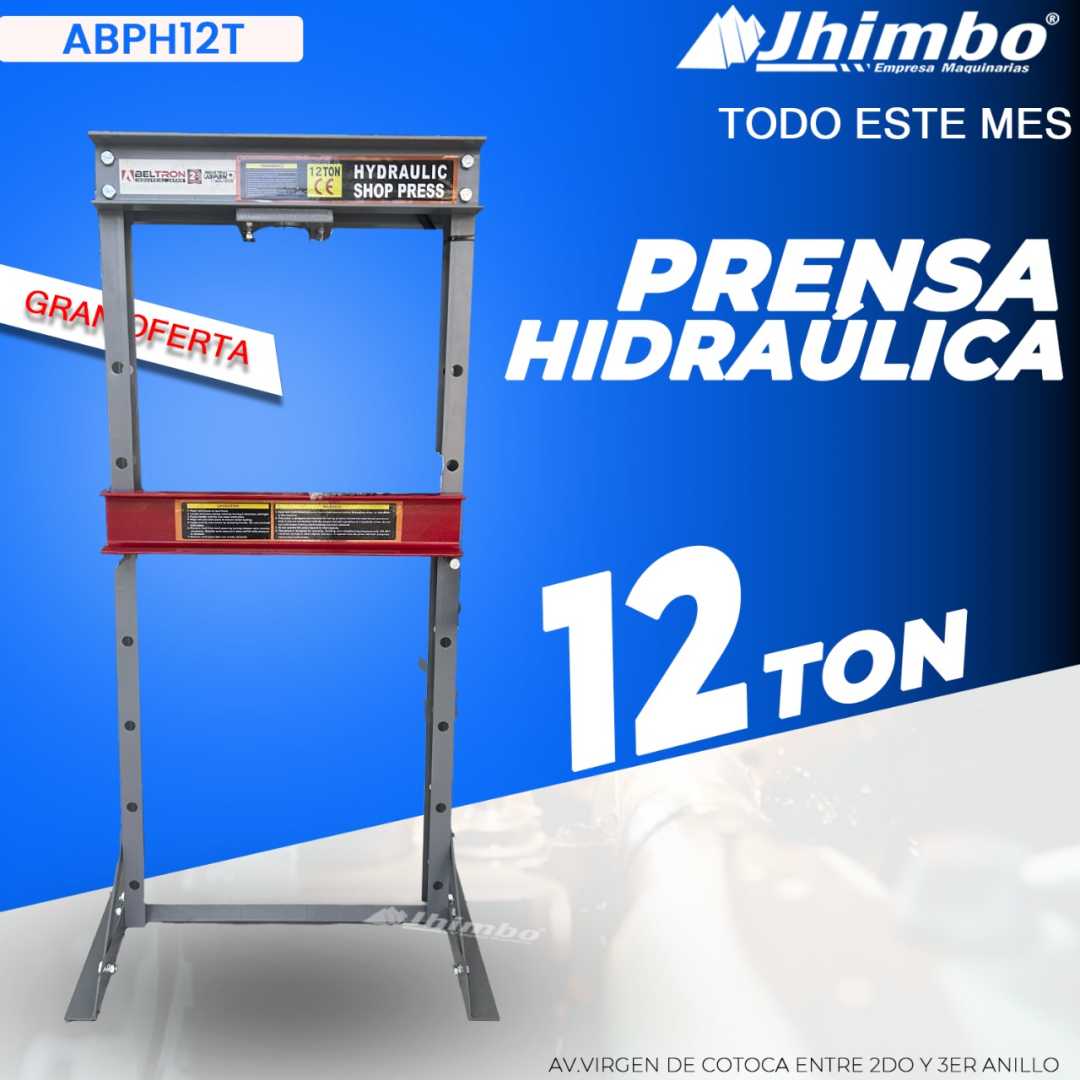 Prensa hidraulica 12ton Santa Cruz - Jhimbo Importadora