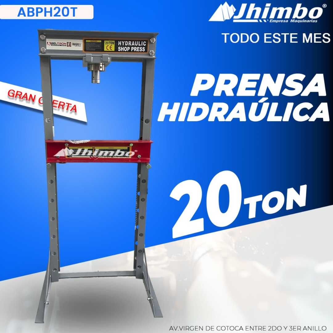 Prensa hidraulica 20ton Santa Cruz - Jhimbo Importadora