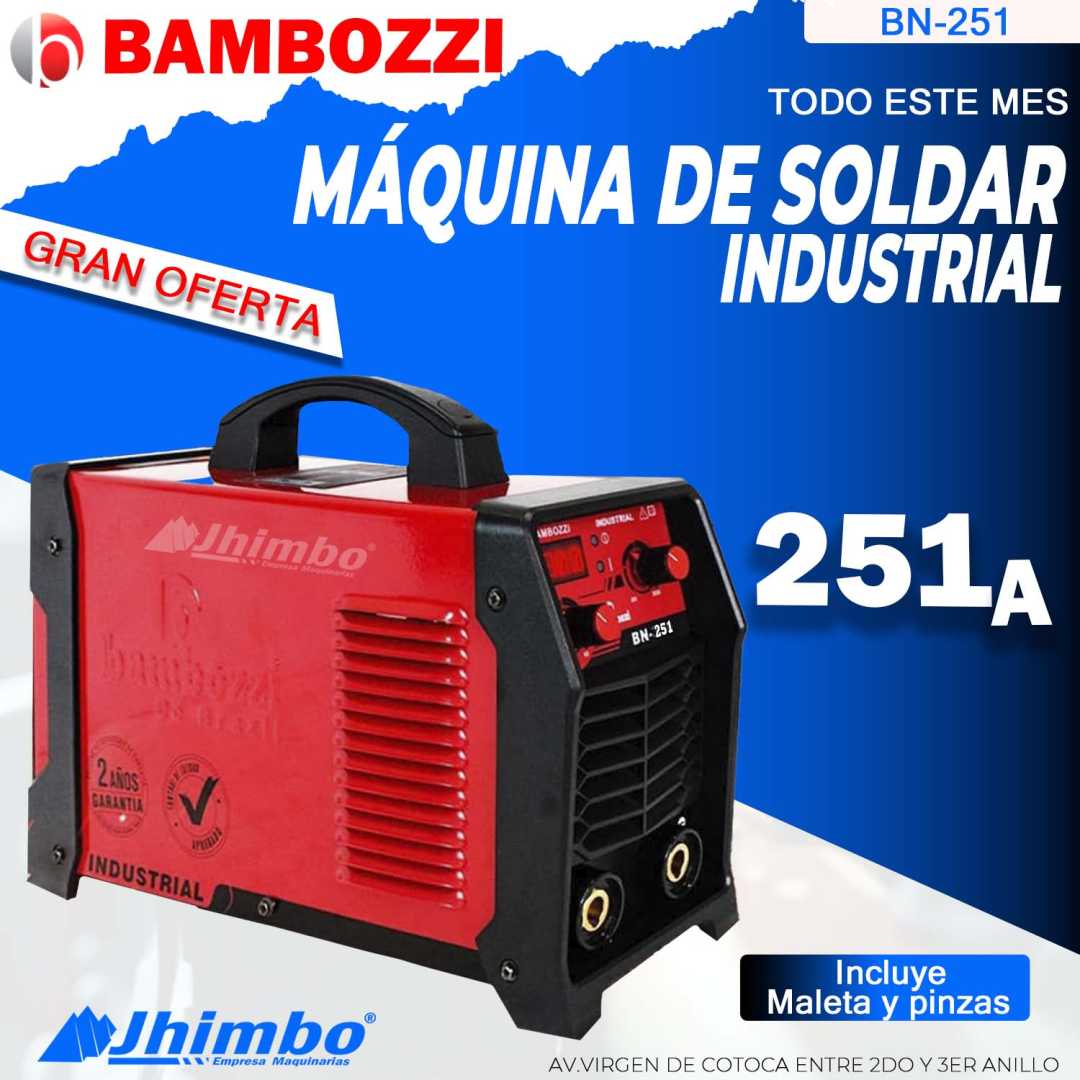 Soldadora industrial 251A Bolivia - Jhimbo Importadora