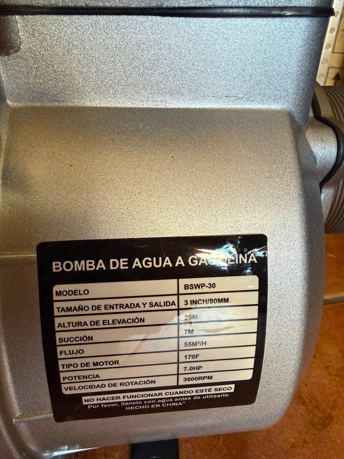 MOTOBOMBA A GASOLINA DE 3 PULGADAS BOLIVIA - Imagen 3