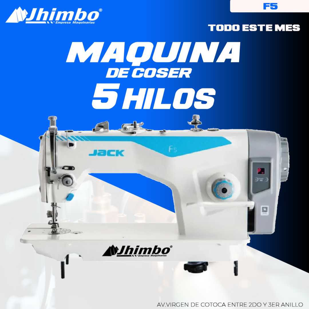 Máquina de Coser Jack F5 – Puntada Recta Industrial Bolivia