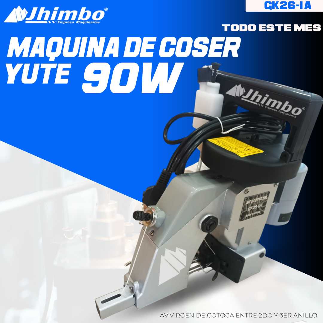 Máquina de Coser Yute 90W Santa Cruz - Jhimbo Importadora