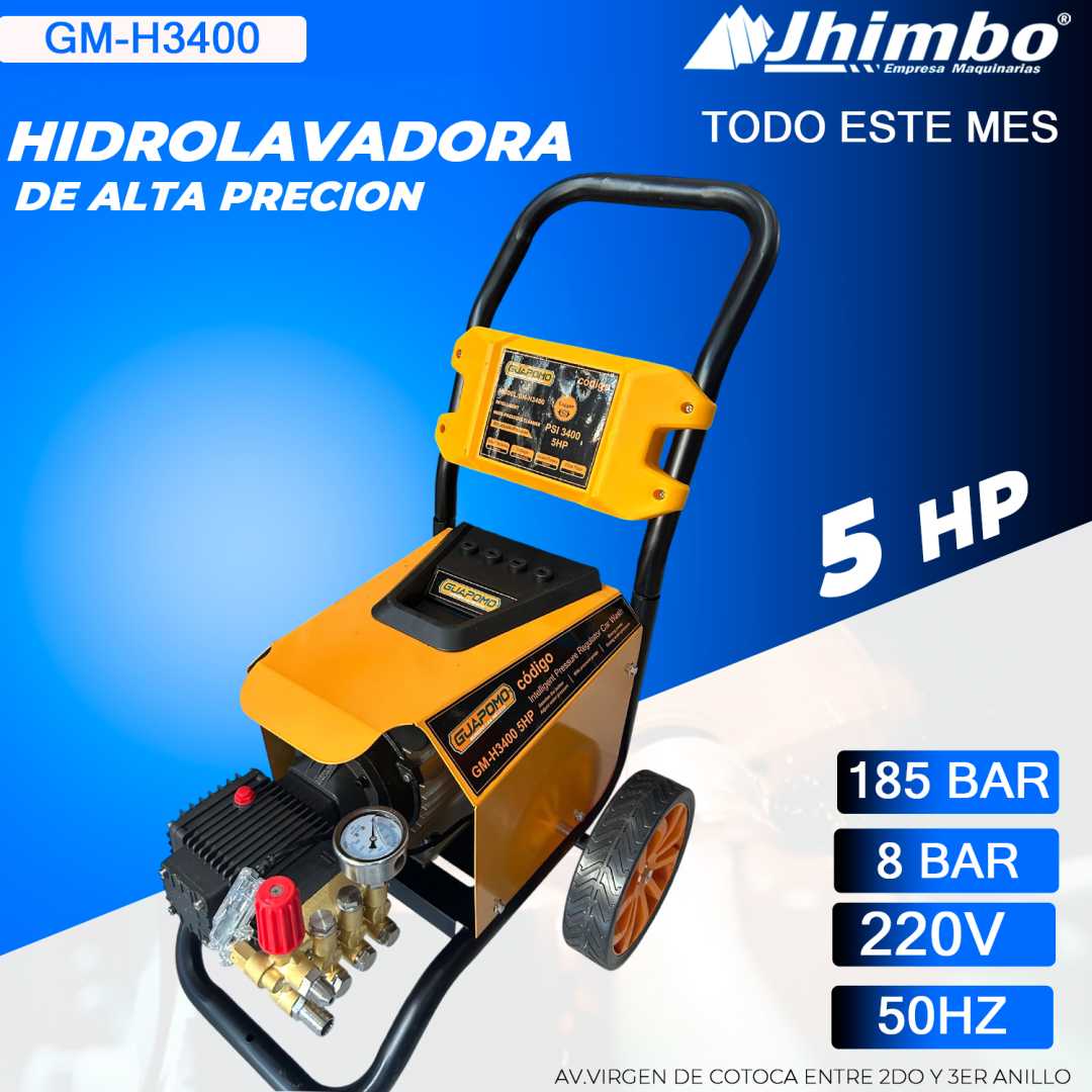 Hidrolavadora 3400psi Bolivia - Jhimbo Importadora