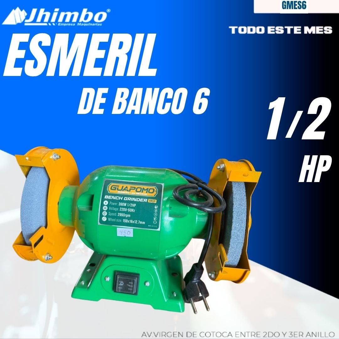 ESMERIL DE BANCO 6 1/2 HP BOLIVIA - Jhimbo Importadora
