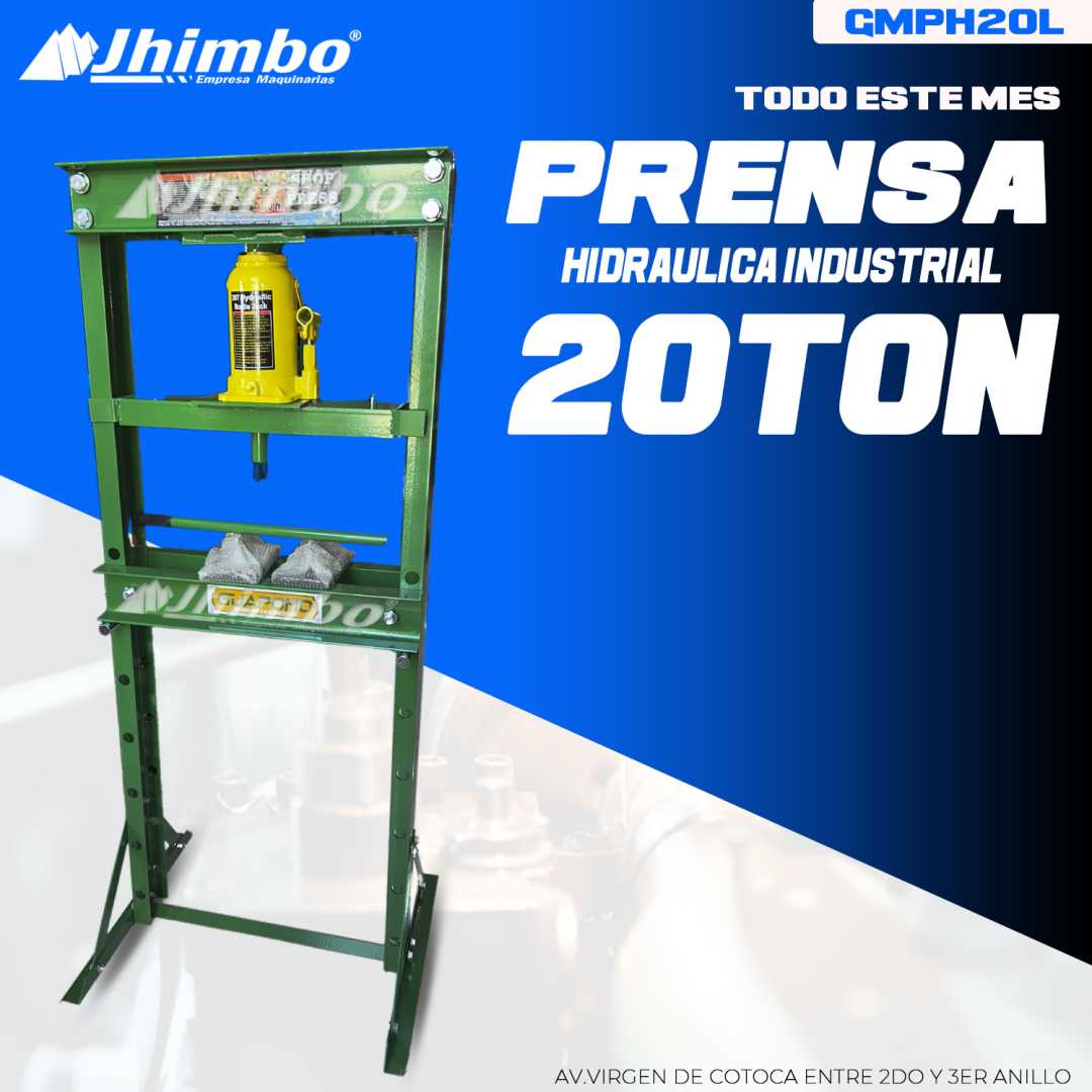 Prensa hidraulica de 20T Santa Cruz - Jhimbo Importadora