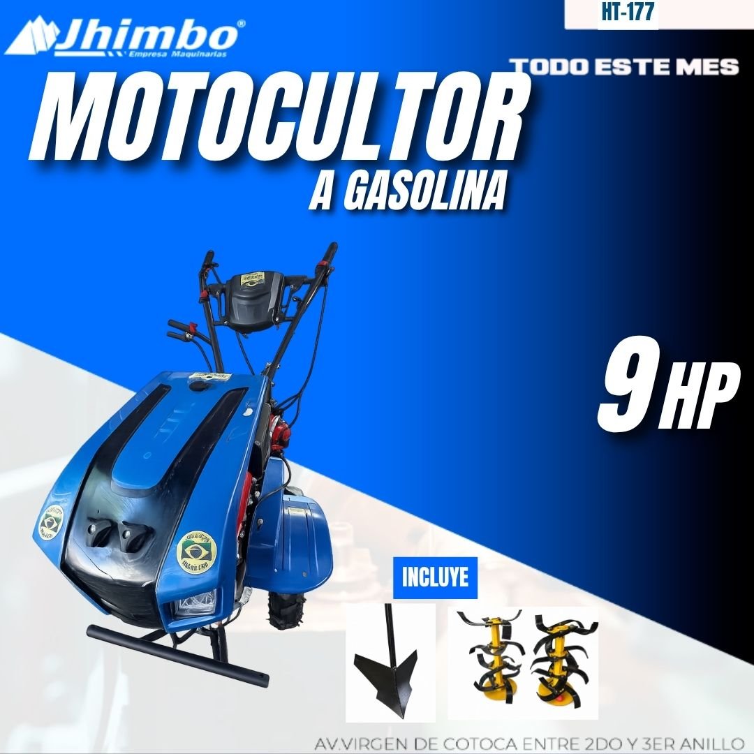 MOTOCULTOR A GASAOLINA 9 HP CON SURCADOR BOLIVIA - Jhimbo Importadora