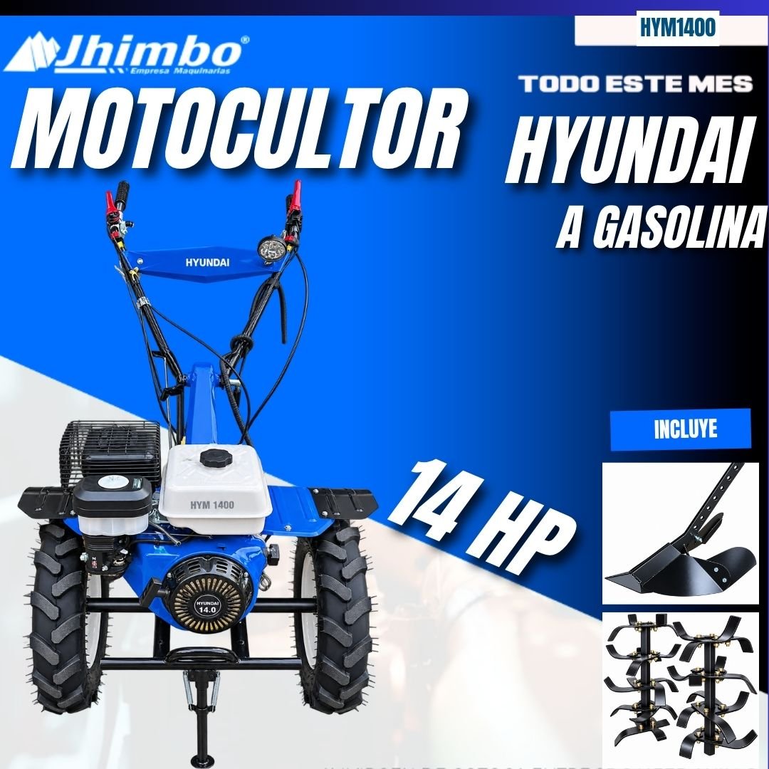 MOTOCULTOR HYUNDAI 14 HP BOLIVIA - Jhimbo Importadora