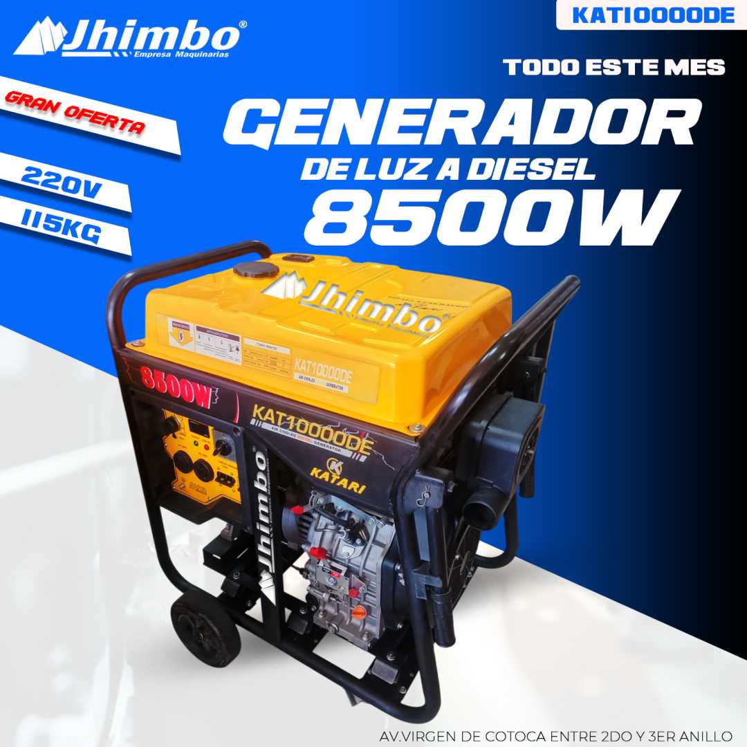 Generador de luz 8.5kW 220/380V Bolivia - Jhimbo Importadora