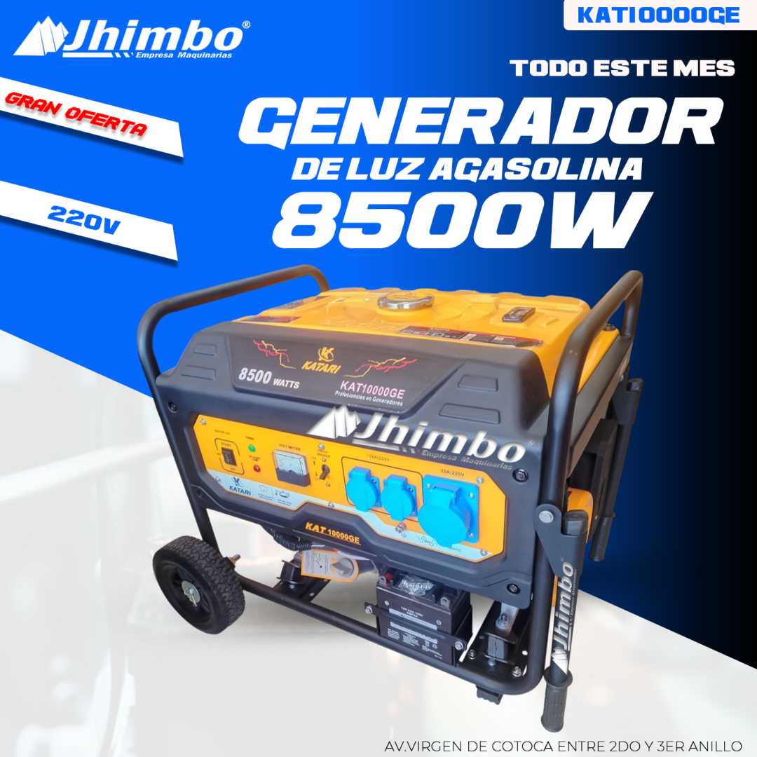 Generador de luz 8500w - Jhimbo Importadora