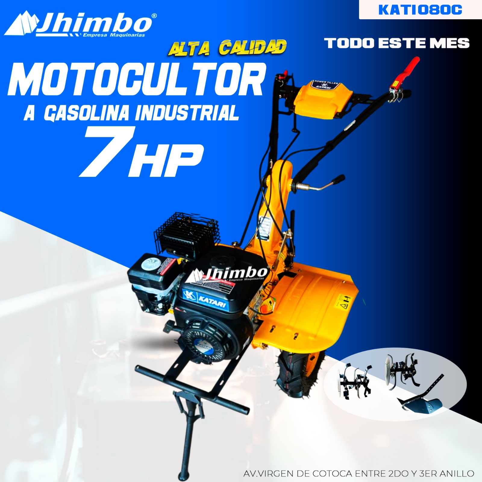 Motocultor a gasolina 7HP Bolivia - Jhimbo Importadora