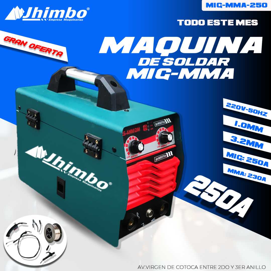 Maquina De Soldar Mig-Mma 250A Santa Cruz - Jhimbo Importadora