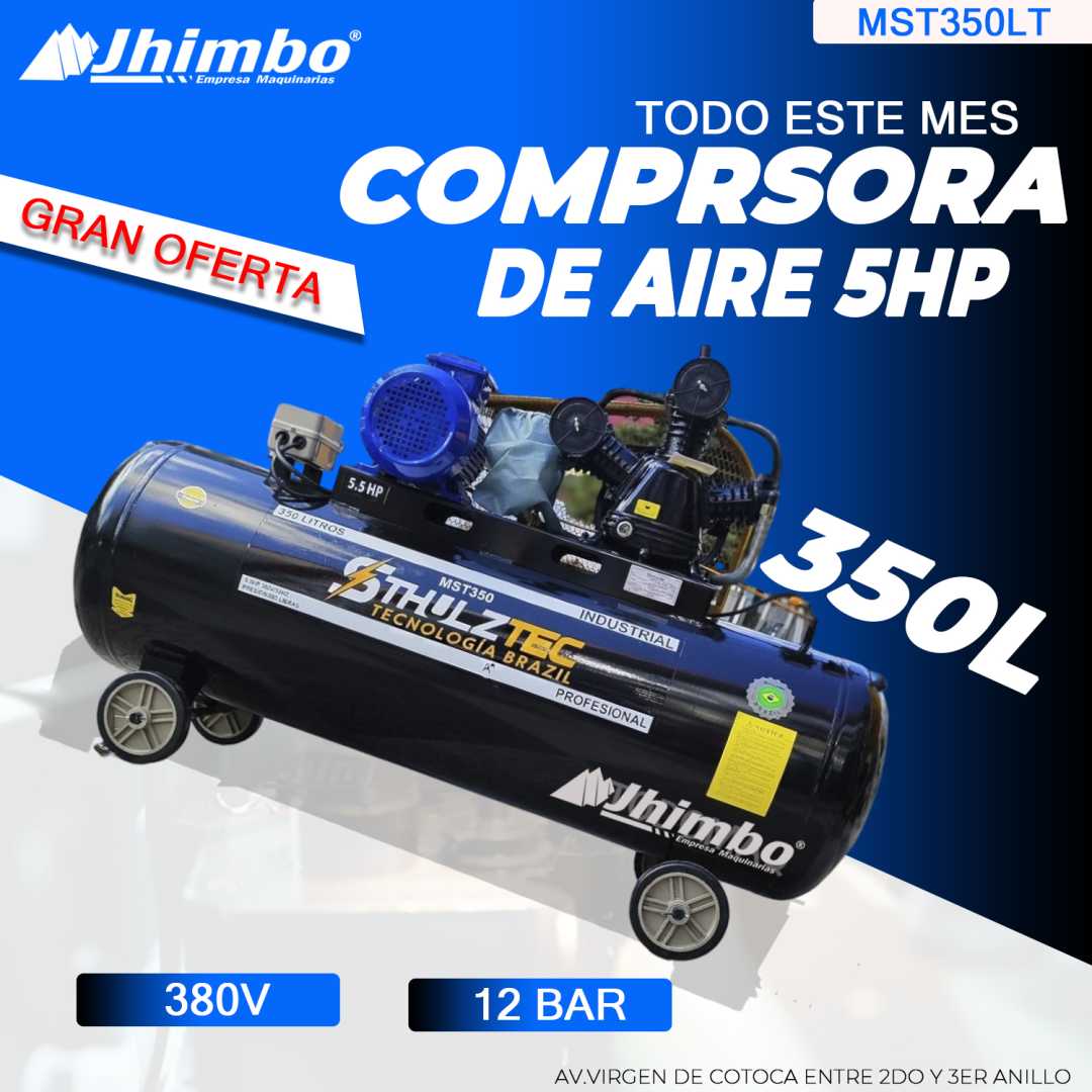 Compresora de aire 350L 380V Santa Cruz