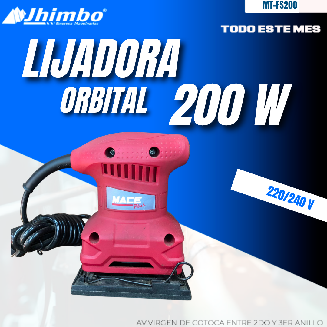 LIJADOR ORBITAL CUADRADA 200 W - Jhimbo Importadora