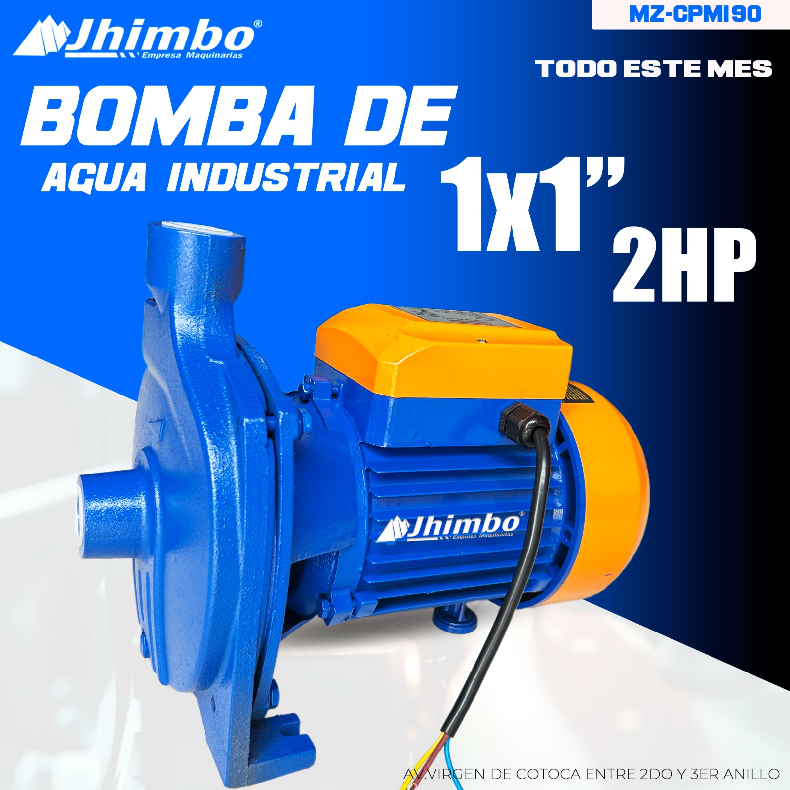 Bomba de agua 2HP 1"x1" Santa Cruz - Jhimbo Importadora