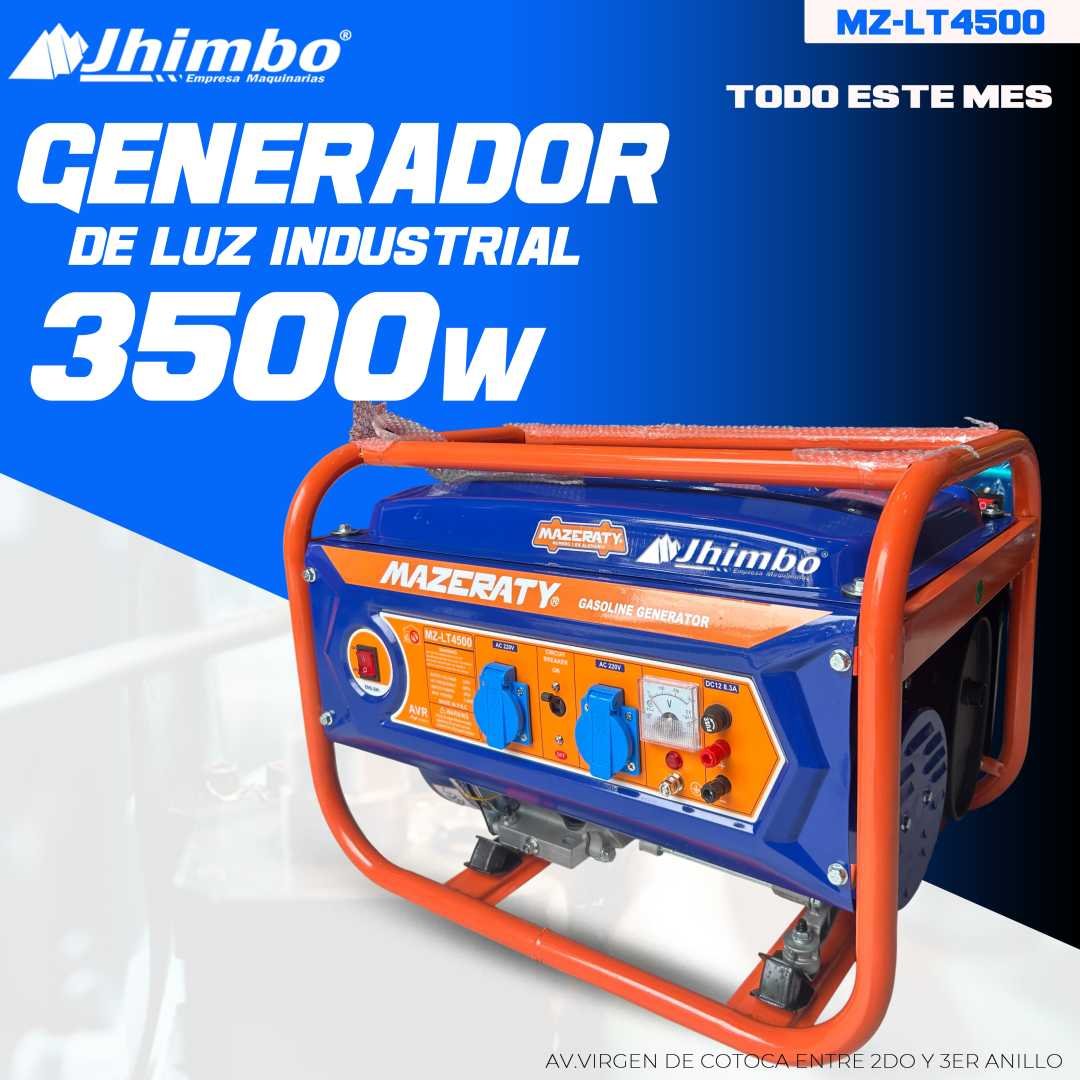 Generador De Luz 3500w Industrial - Jhimbo Importadora