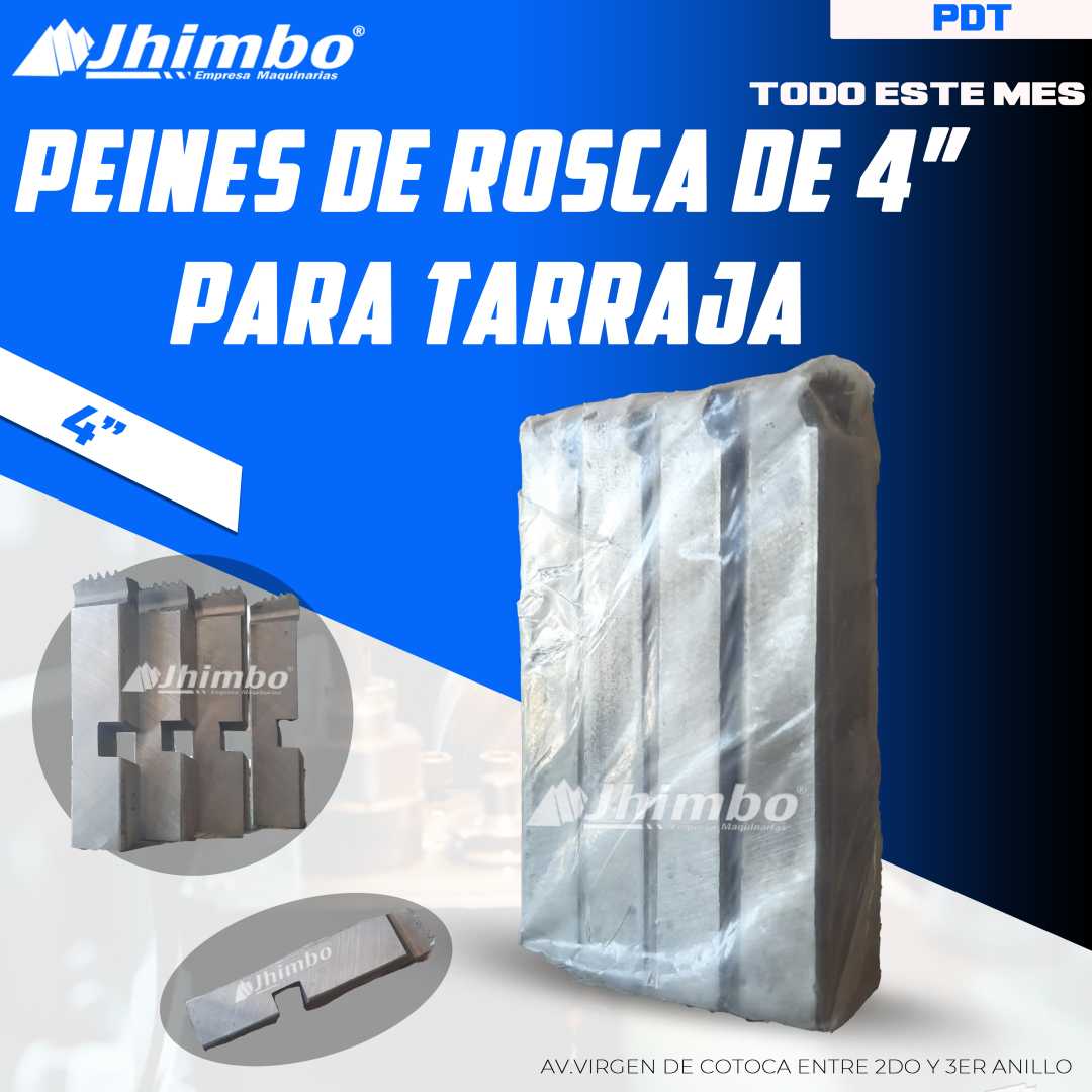 Peines de roscas para tarraja Santa Cruz - Jhimbo Importadora