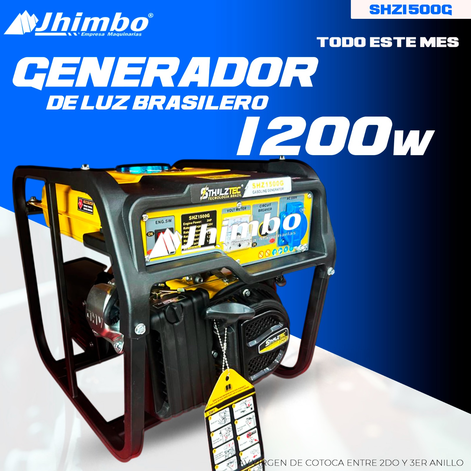 Generador de luz 1.2kW Bolivia