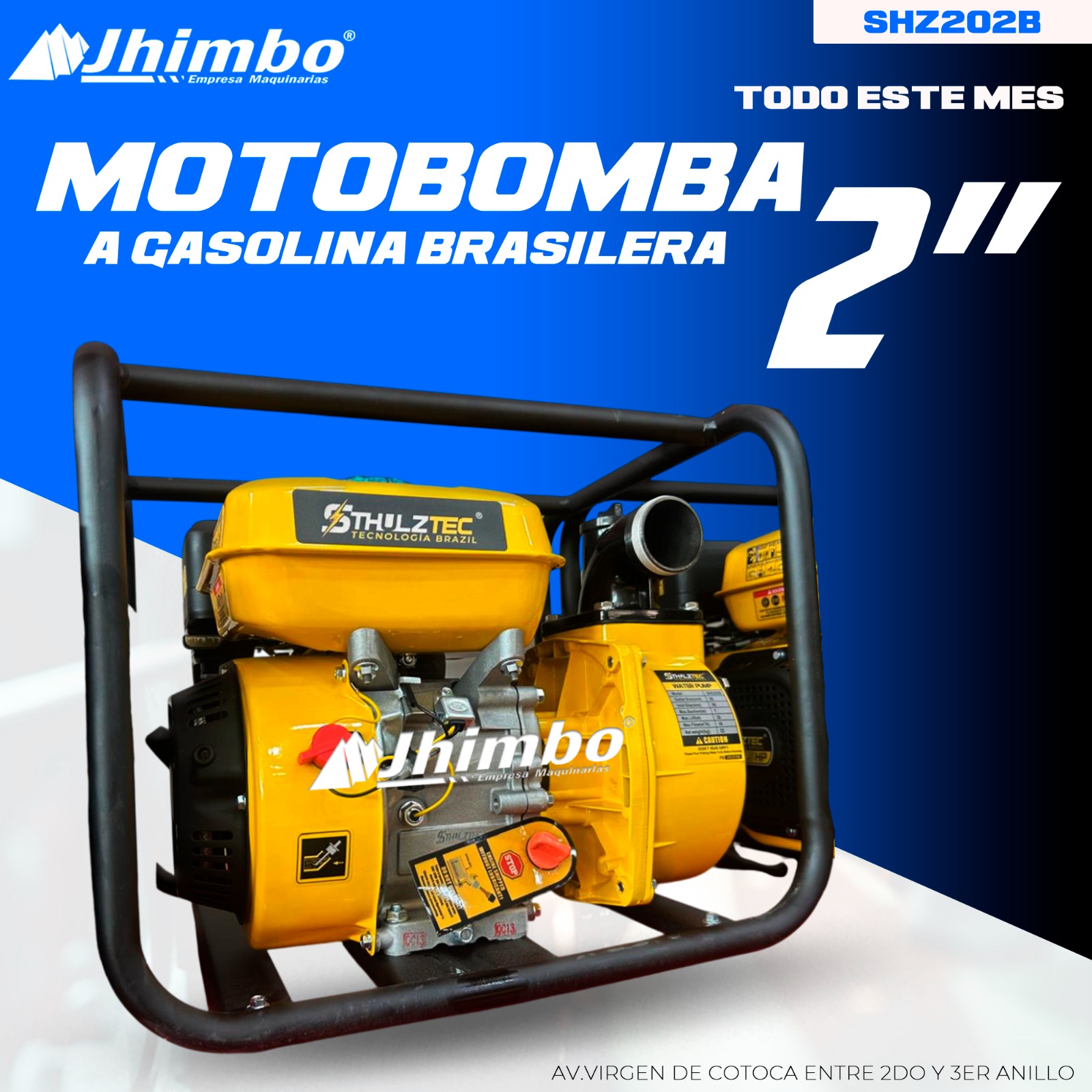 Motobomba de agua 2" Bolivia - Jhimbo Importadora