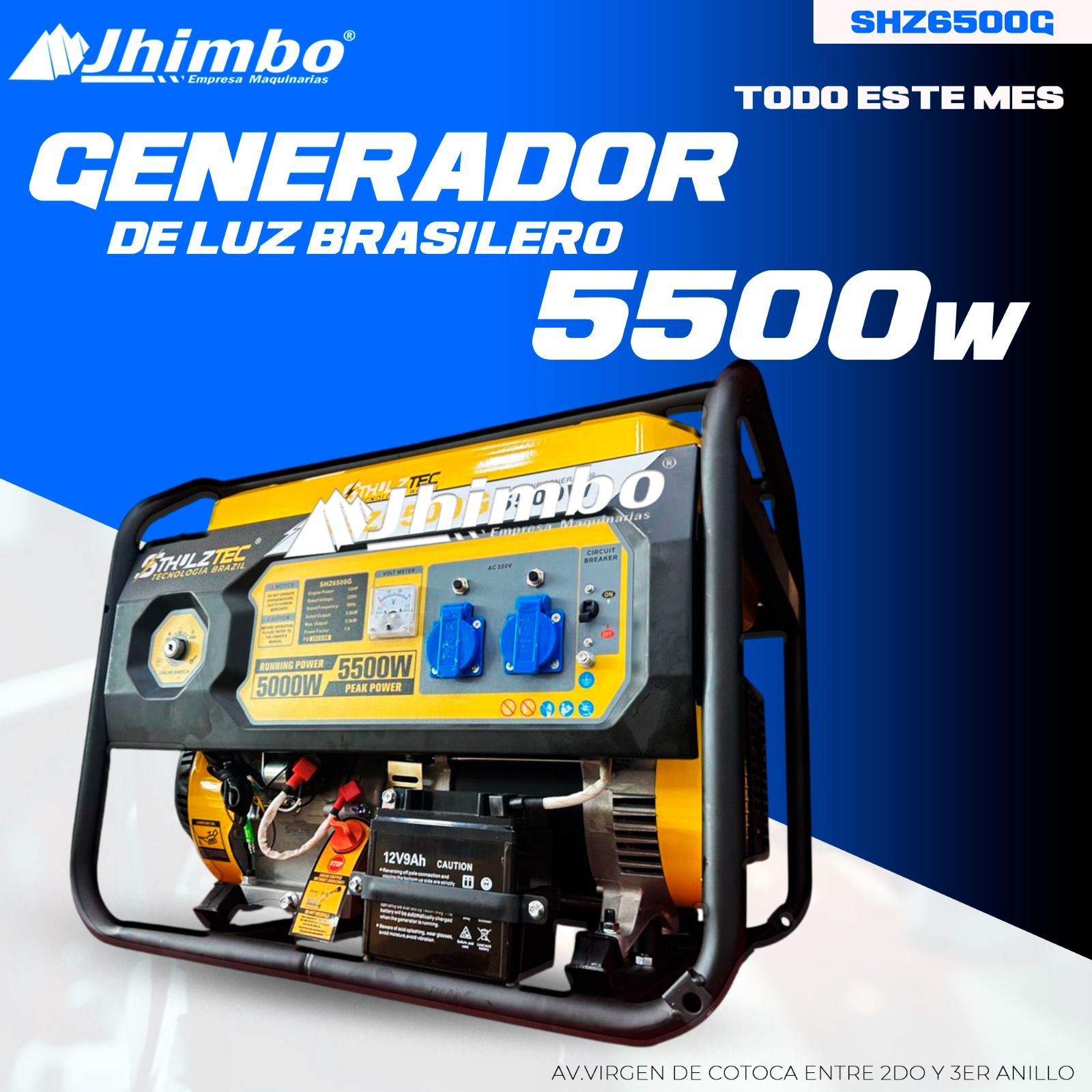Generador de luz 5.5kW Bolivia