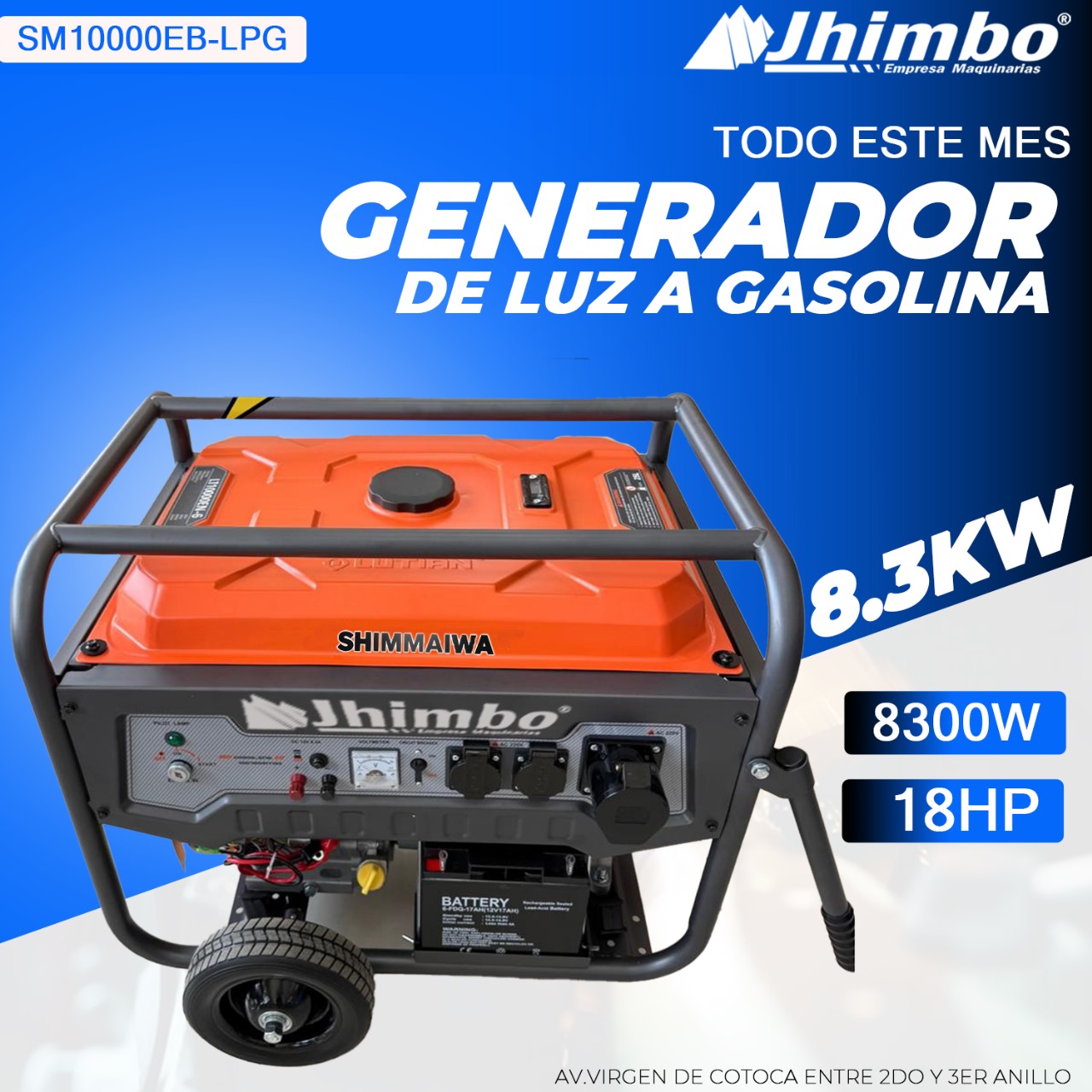 Generador de luz 8300W Bolivia - Jhimbo Importadora