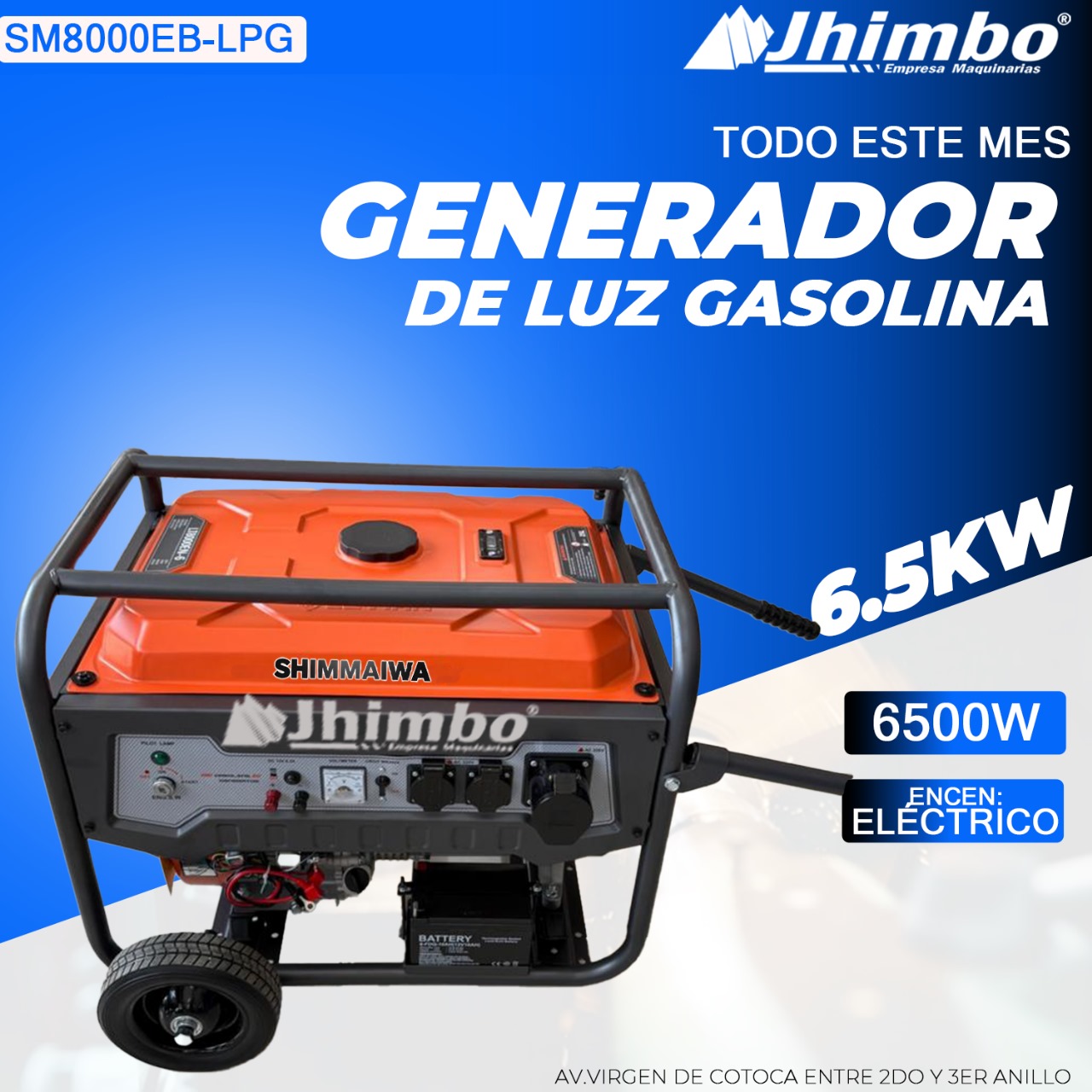 Generador de luz 6500W Bolivia - Jhimbo Importadora