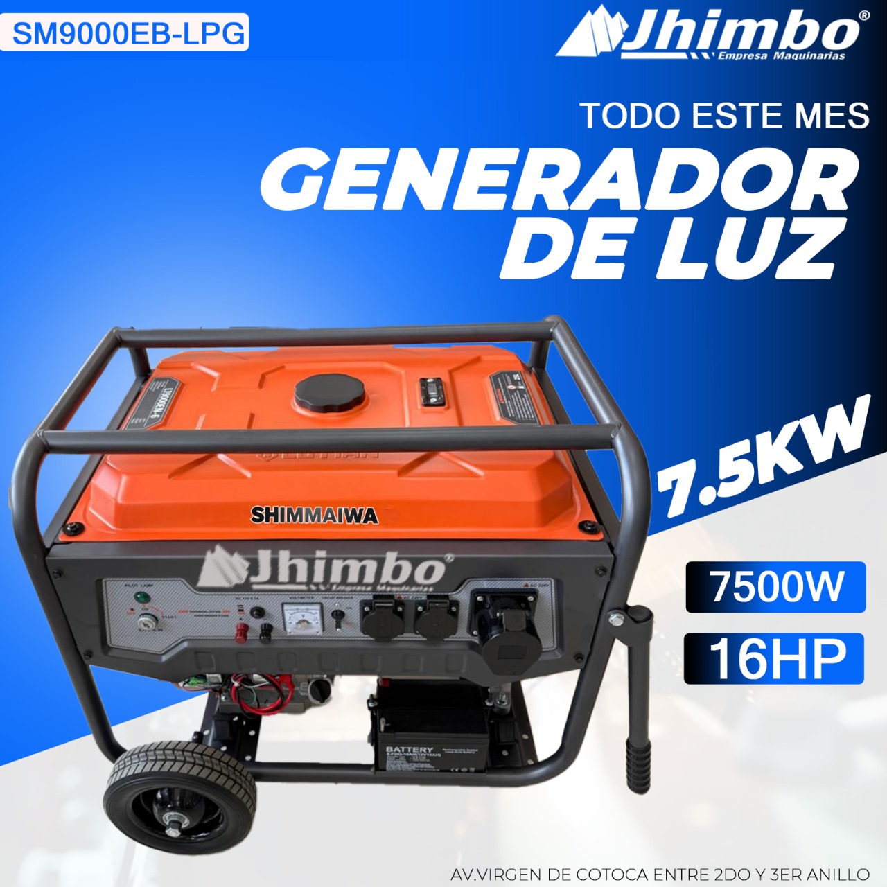 Generador de luz 7500W Bolivia - Jhimbo Importadora
