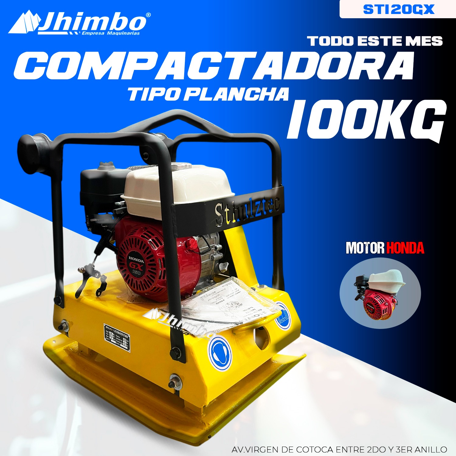 Vibrocompactadora plancha 100kg Bolivia - Jhimbo Importadora