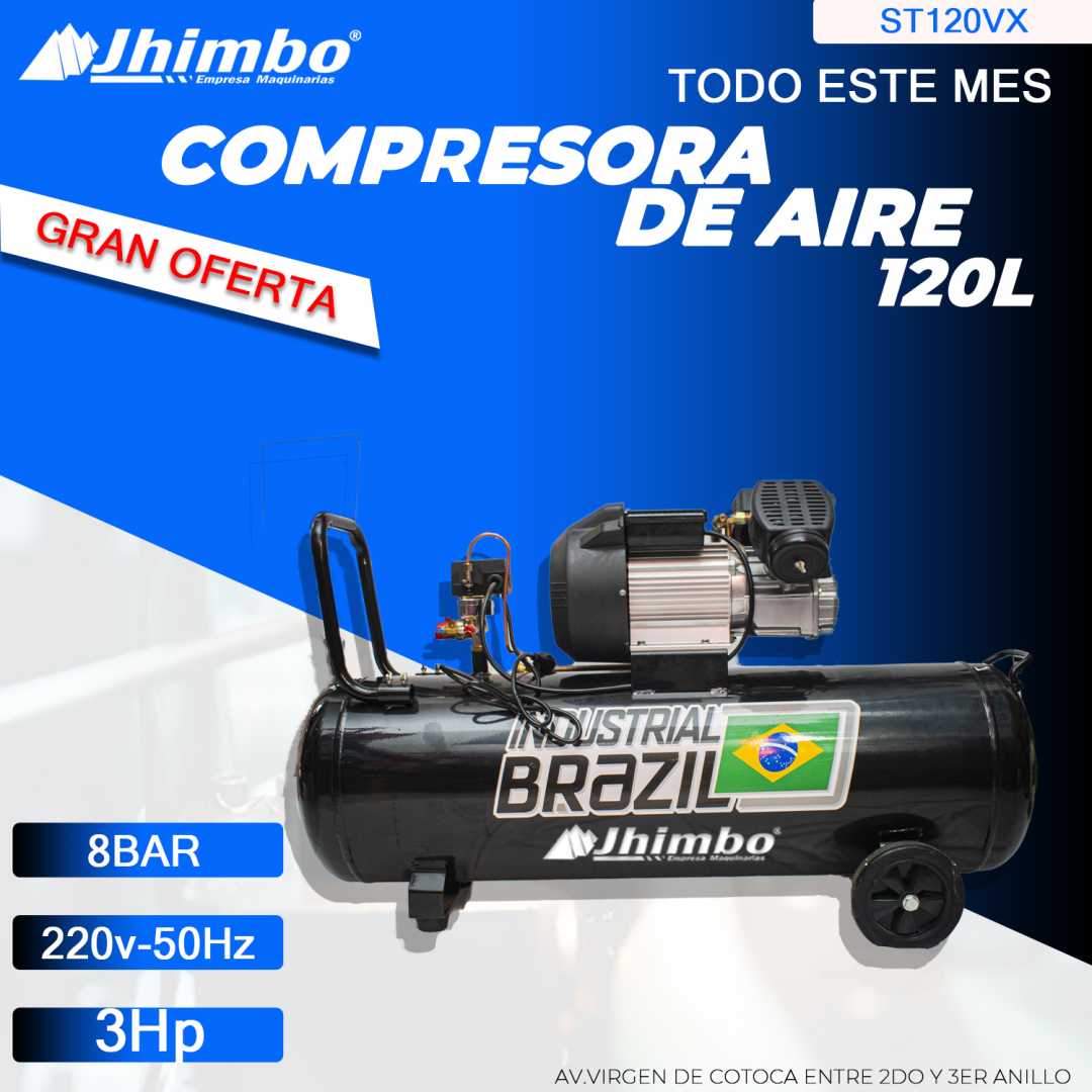 Compresora De Aire 120L Santa Cruz
