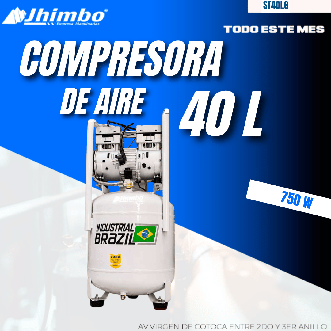 COMPRESORA DE AIRE SILENCIOSO 40L INDUSTRIAL BOLIVIA - Jhimbo Importadora
