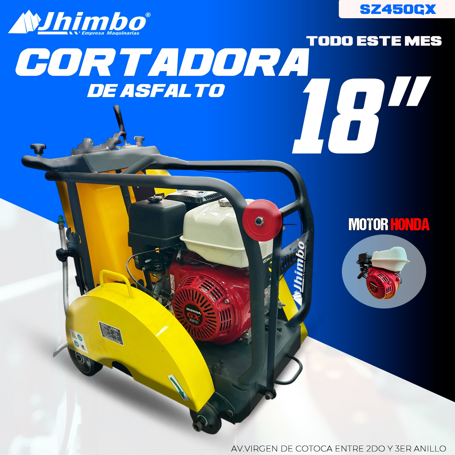 Cortadora de asfalto 13HP Bolivia - Jhimbo Importadora
