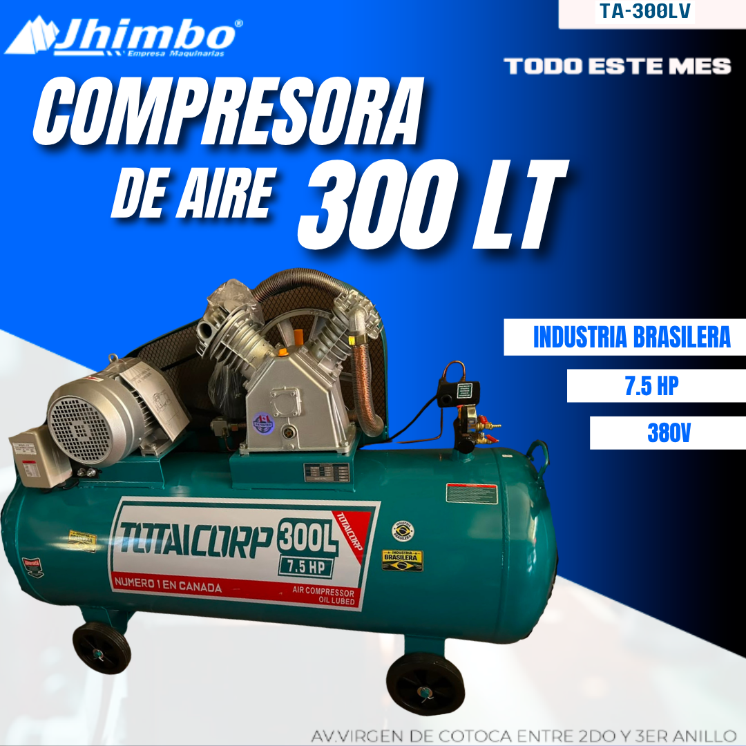 COMPRESORA DE AIRE 300L INDUSTRIAL BOLIVIA - Jhimbo Importadora