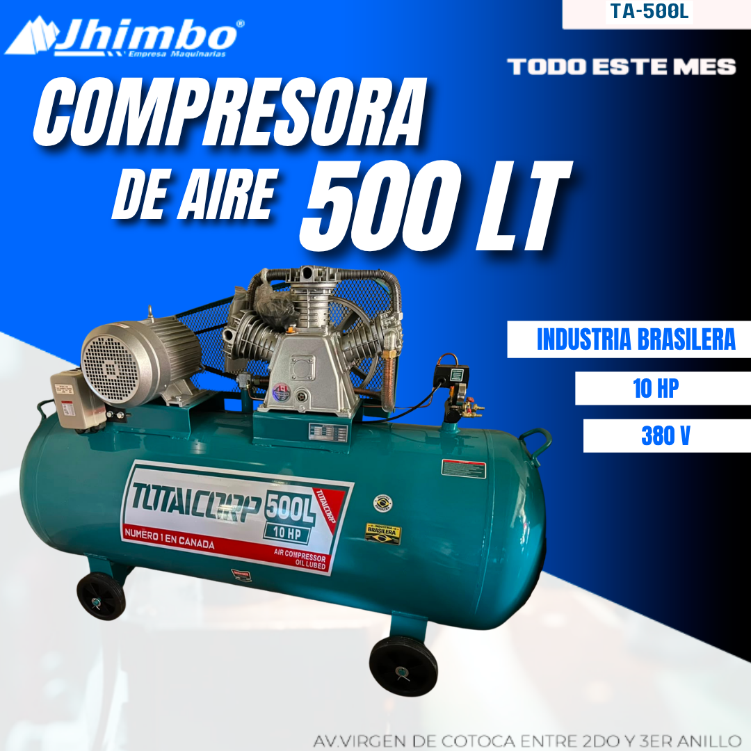 COMPRESORA DE AIRE 500L 380V INDUSTRIAL BOLIVIA - Jhimbo Importadora