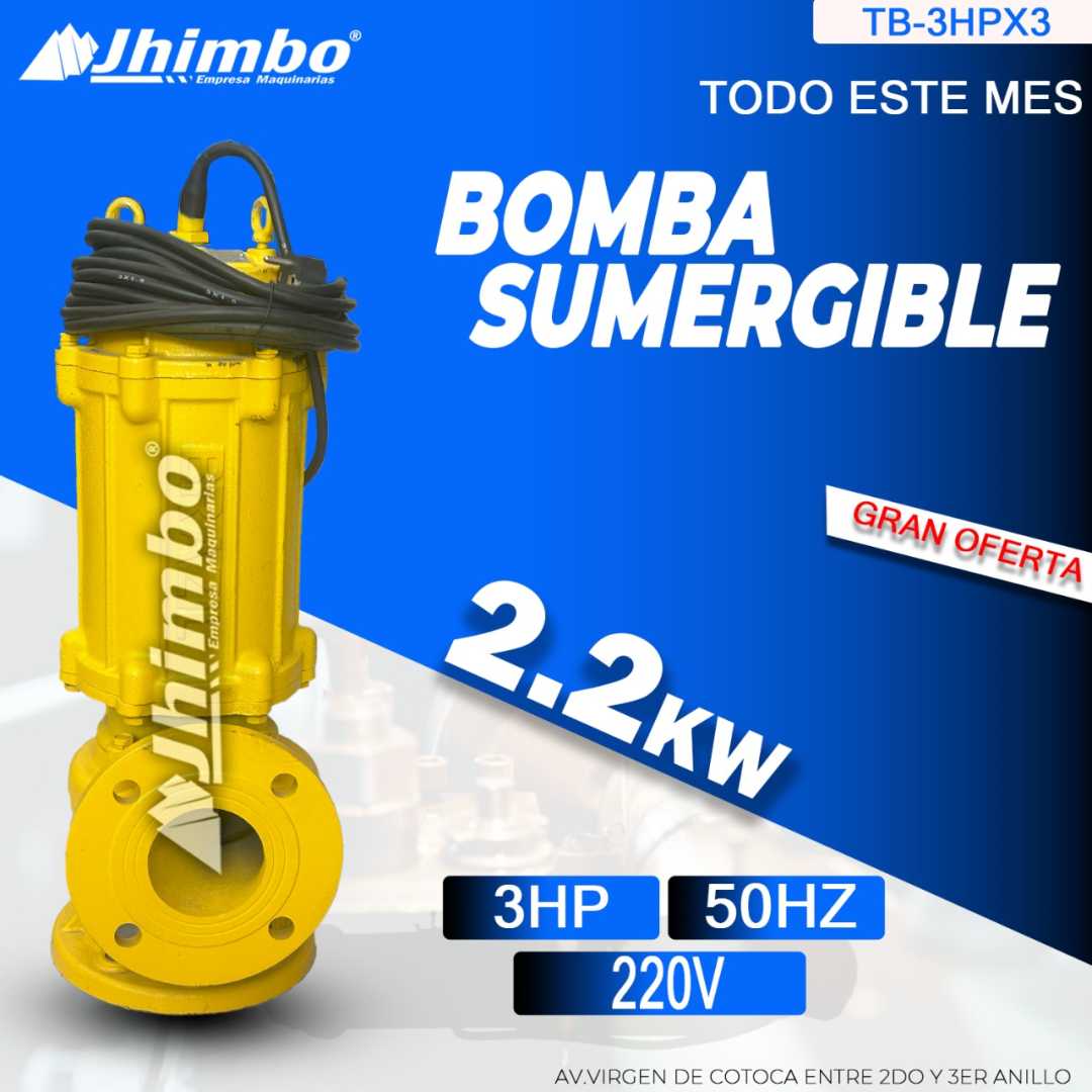 Bomba sumergible 2.2kw Bolivia - Jhimbo Importadora