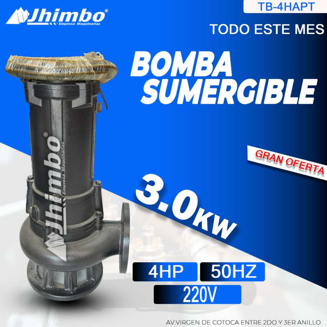 Bomba sumergible 3.0 kw Santa Cruz - Jhimbo Importadora