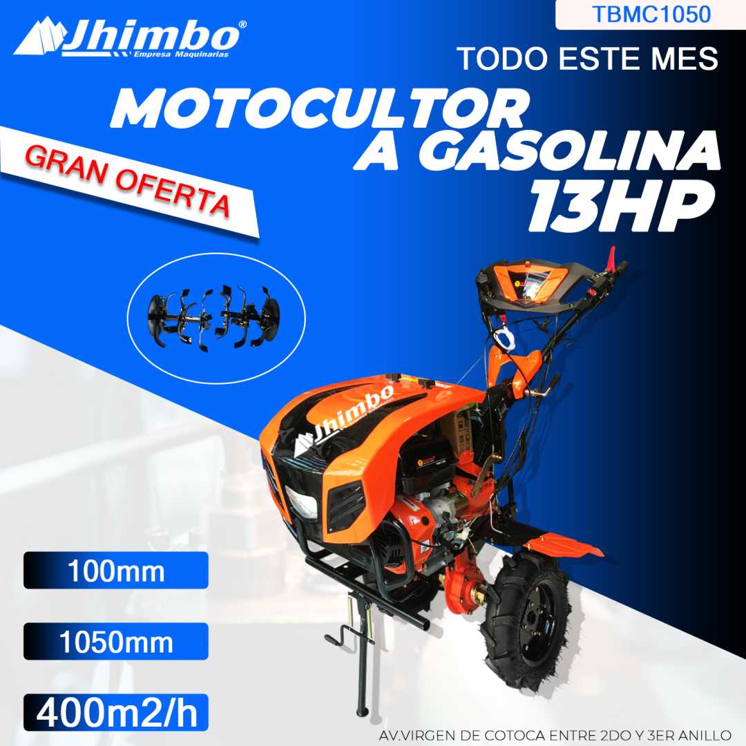 Motocultor 13hp a gasolina Santa Cruz - Jhimbo Importadora