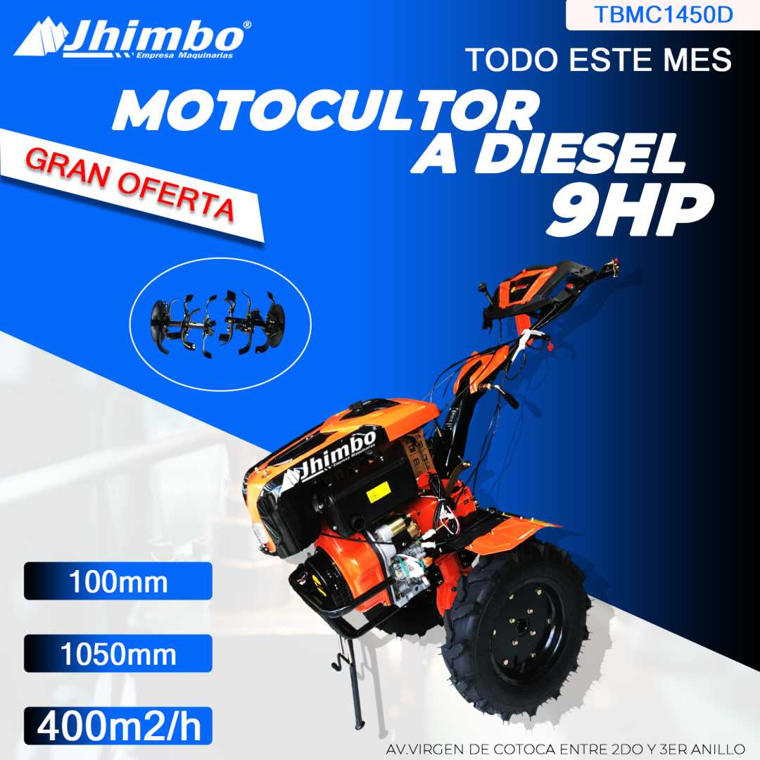 Motocultor 9hp a diesel Bolivia