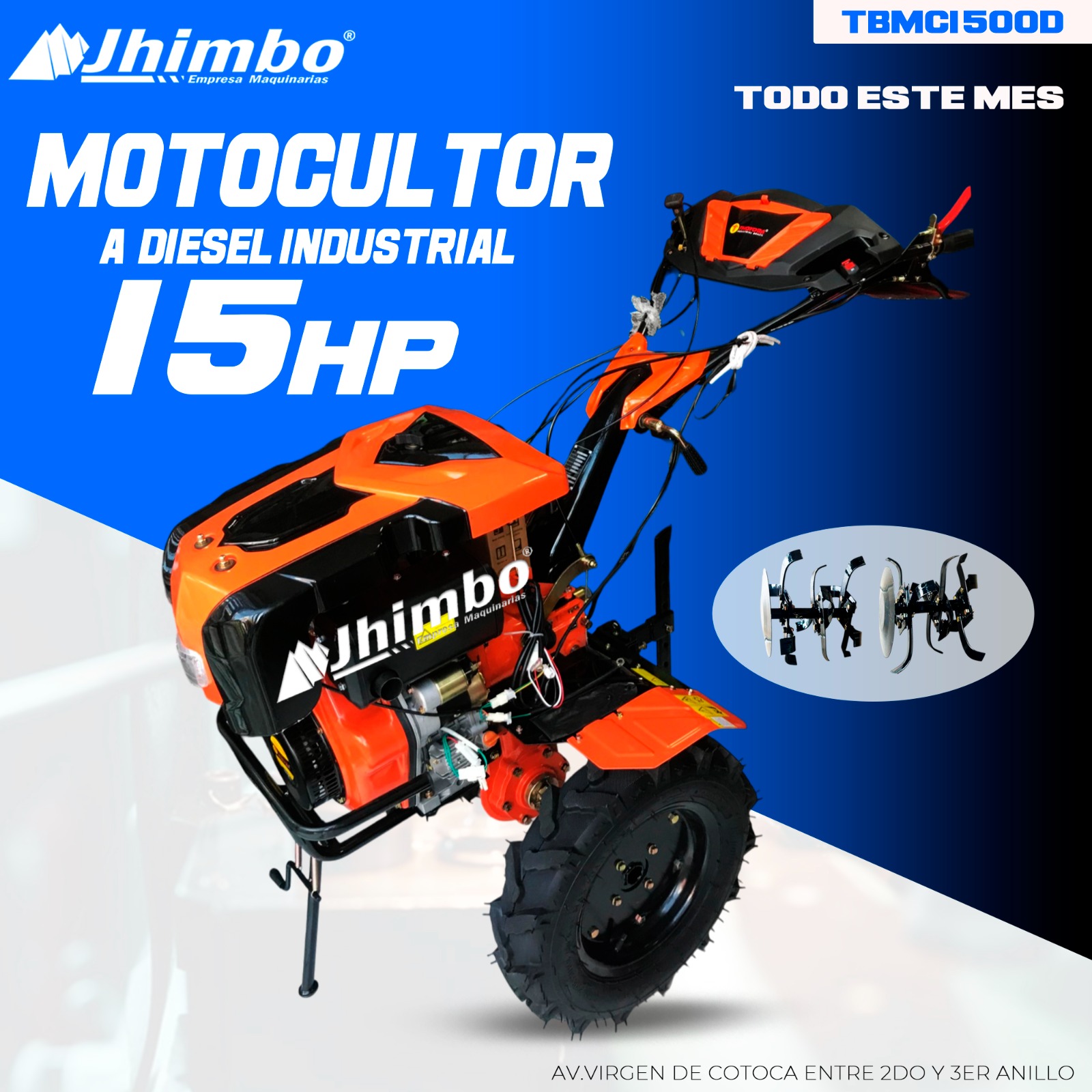 Motocultor a diesel 15HP Bolivia - Jhimbo Importadora