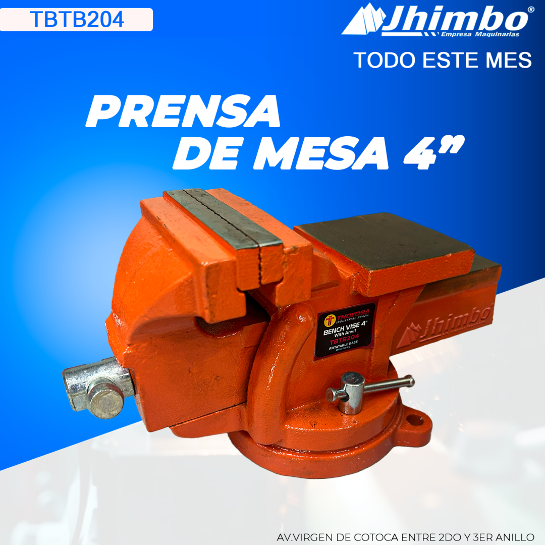Prensa de mesa 4" Santa Cruz - Jhimbo Importadora