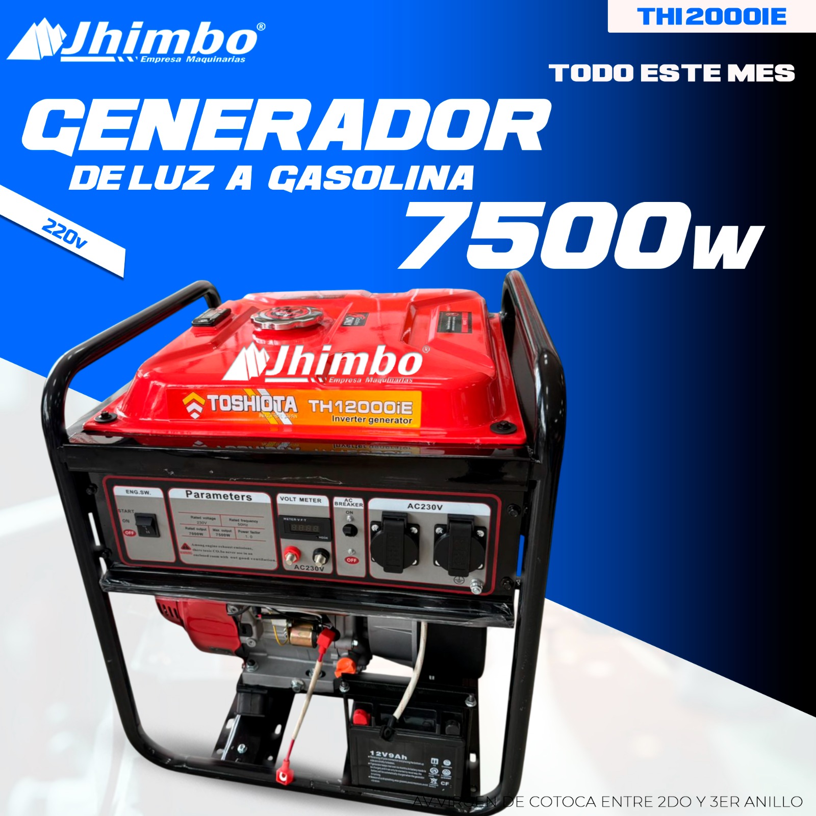 Generador de luz 7.5kW Bolivia - Jhimbo Importadora