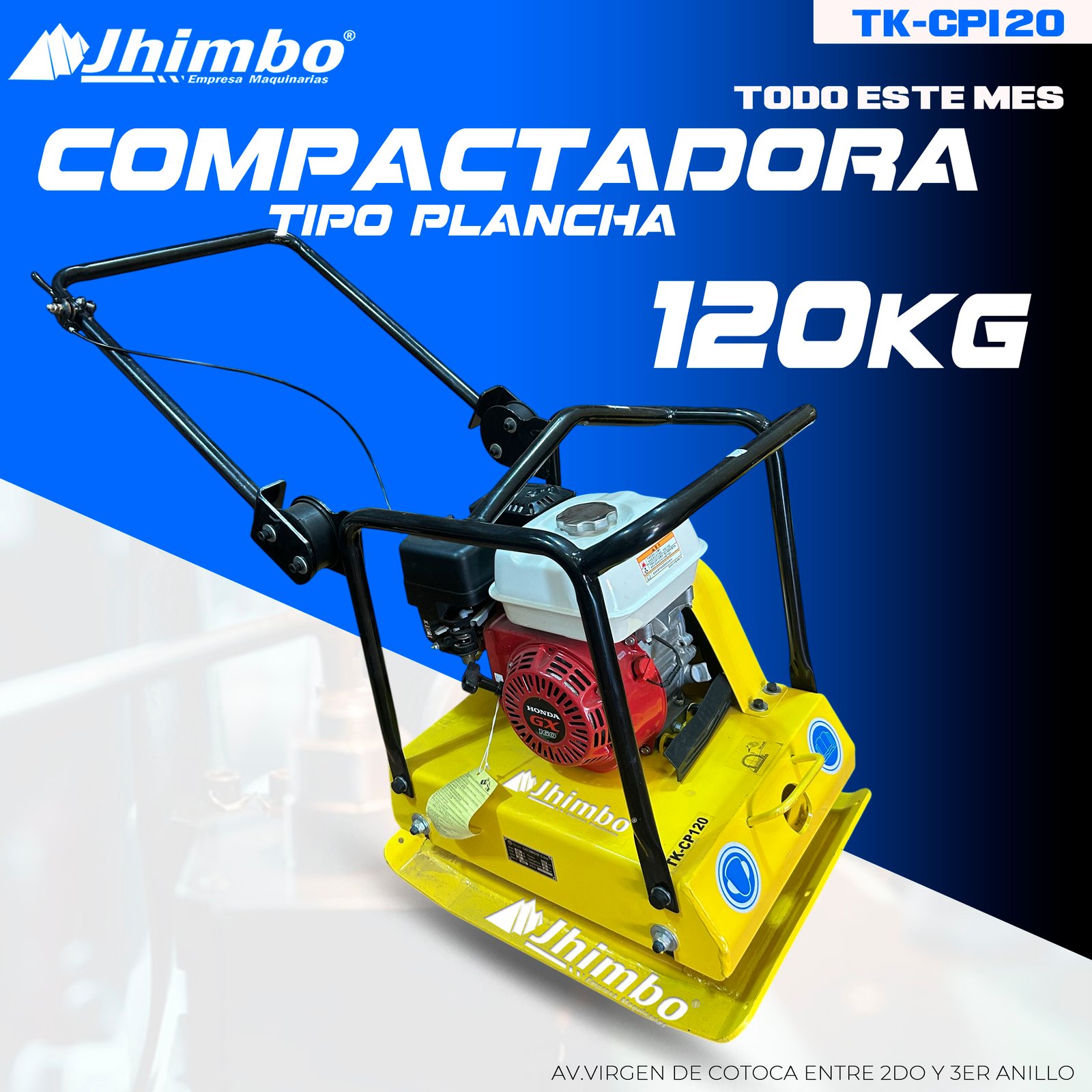 COMPACTADORA TIPO PLANCHA 120KG Bolivia - Jhimbo Importadora