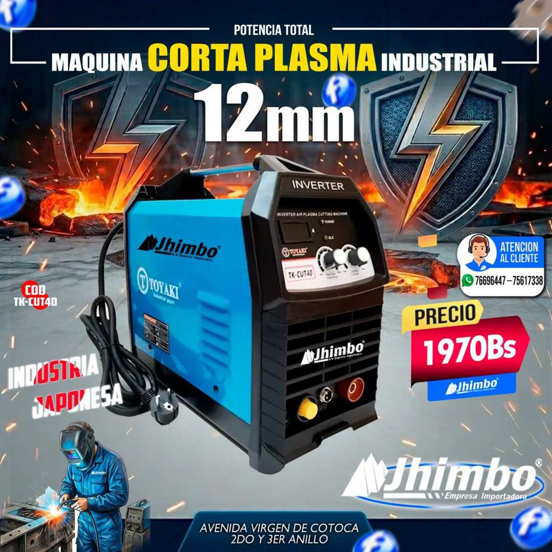 MAQUINA CORTA PLASMA INDUSTRIAL 12MM Bolivia - Jhimbo Importadora