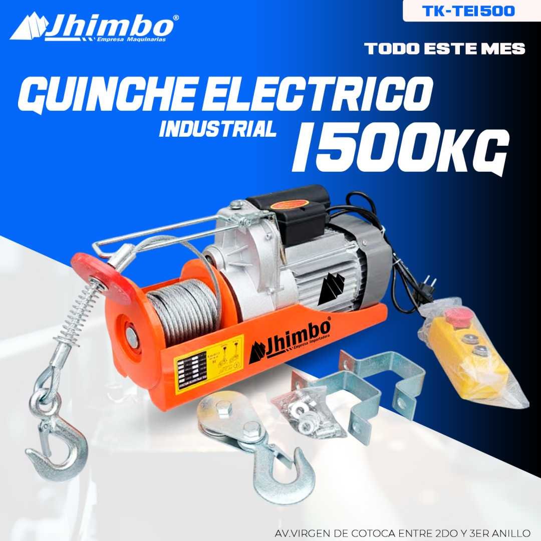 GUINCHE ELECTRICO 1500KG INDUSTRIAL Bolivia - Jhimbo Importadora