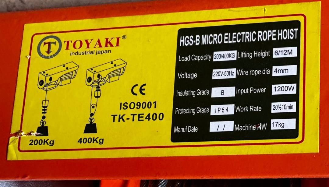 GUINCHE ELECTRICO 400KG INDUSTRIAL BOLIVIA - Imagen 4