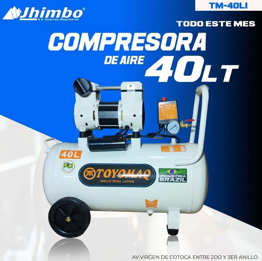 COMPRESORA DE AIRE 40 LT INDUSTRIAL Bolivia - Jhimbo Importadora