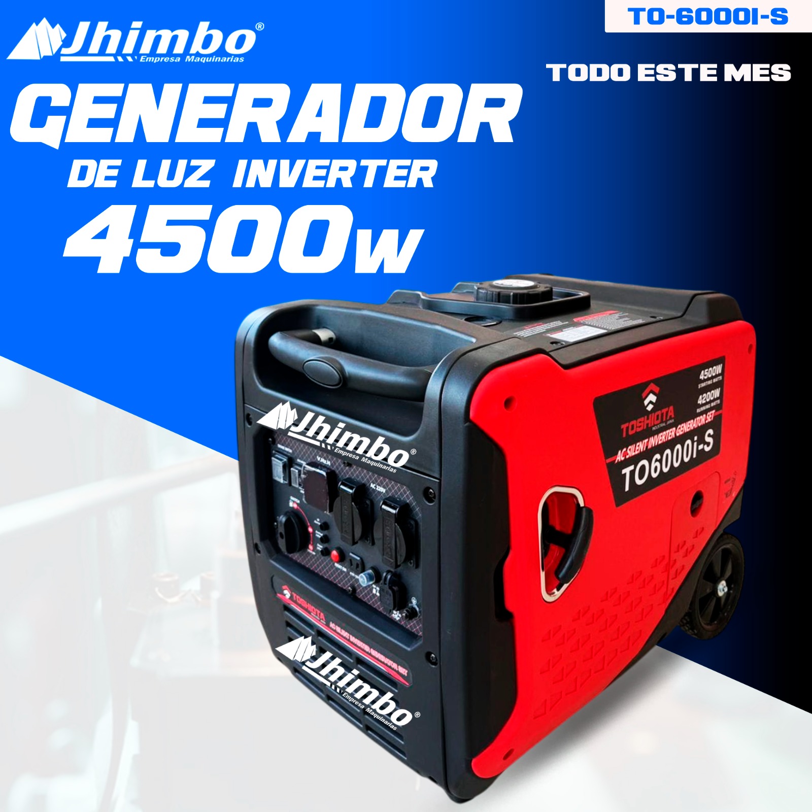 Generador de luz inverter 4.5kW Bolivia