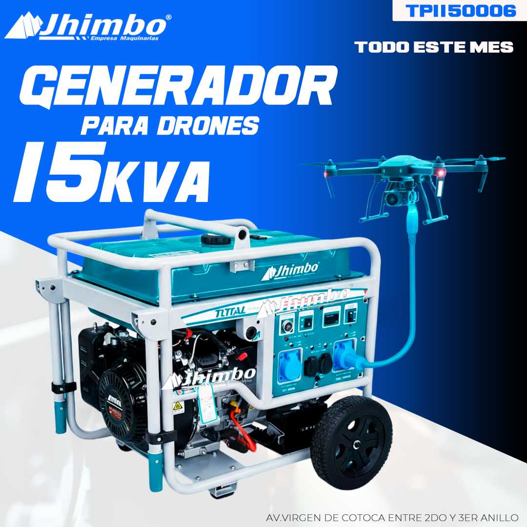 Generador de luz a gasolina 15kva para Dron Santa Cruz Bolivia - Jhimbo Importadora