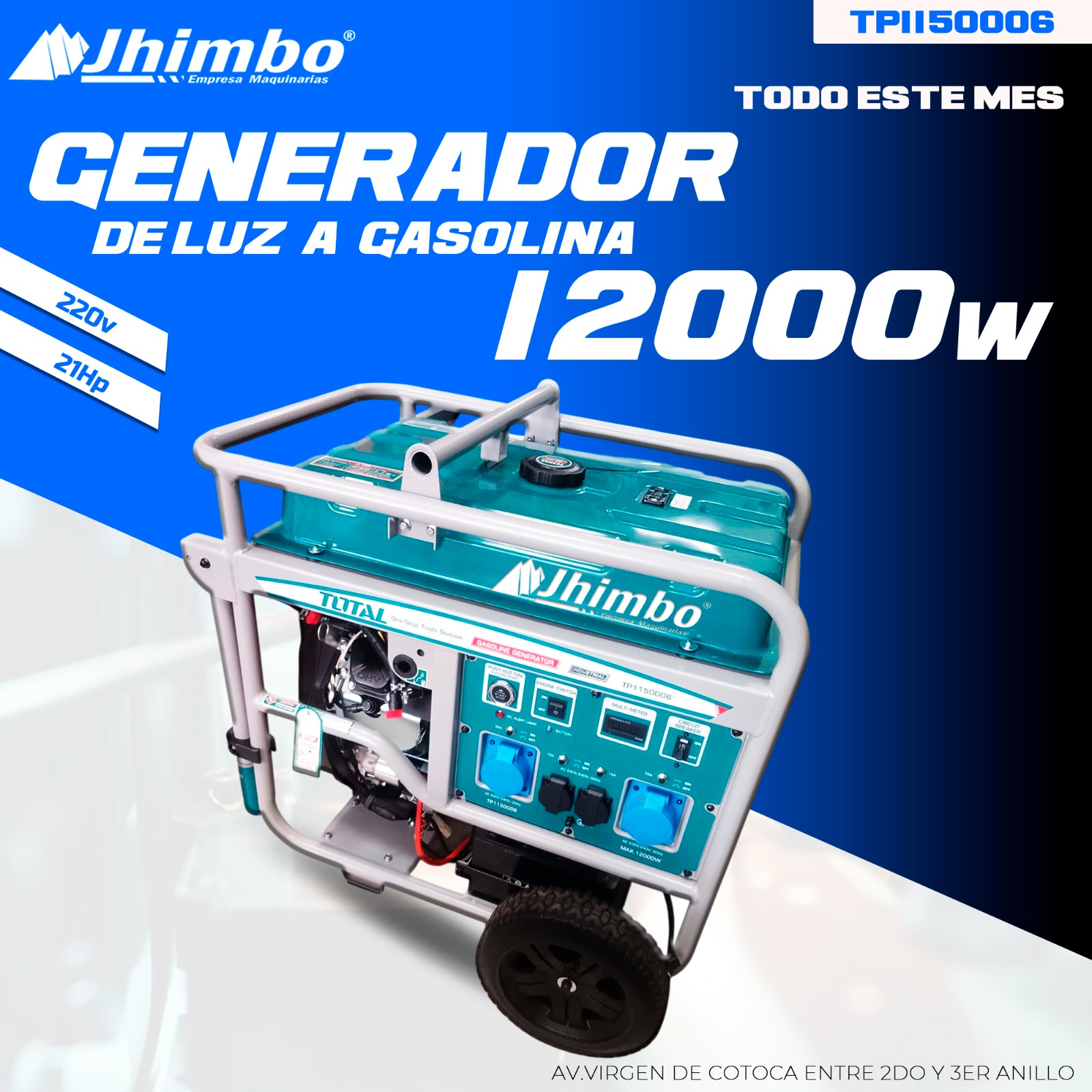 Generador electrico 12.0KW Bolivia - Jhimbo Importadora